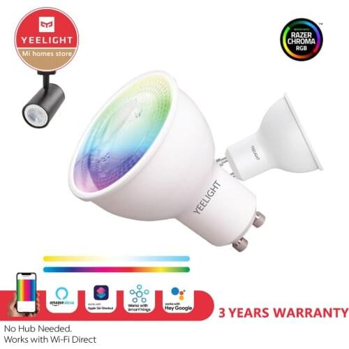 Yeelight YLDP004-A GU10 Colorful Smart LED Bulb W1 Game Music Sync APP Voice Control Work Yeelight APP Google Assistant Alexa