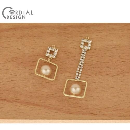 Cordial Design 50Pcs Jewelry Accessories/Hand Made/DIY Making/Jewelry Findings & Components/Claw Chain/Earrings Parts/CZ Charms