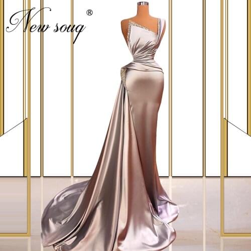 Elegant 2021 Women Long Evening Dresses Custom Made Beading Crystal Prom Dress Celebrity Robe De Soiree Middle East Party Gowns