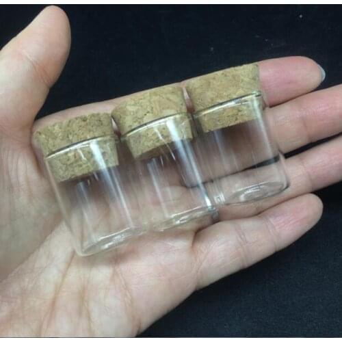 100set/lot Clear Glass Bottle Vial Cork Wishing Charm Pendant Oil Borosilicate, glass vial pendants jewelry DIY finding 223019