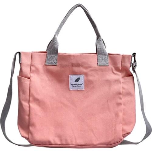 2021 New Canvas Shoulder Bags Environmental Shopping Bag Tote Package Crossbody Bags Purses Casual Handbag For Women