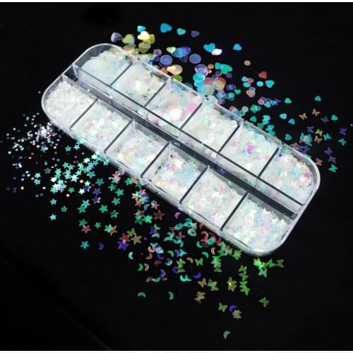 AB Colorful Mermaids Sequins Holographic Nail Art Glitter Flakes Butterfly Starlight Paillette Polish Manicure Nail Decorations