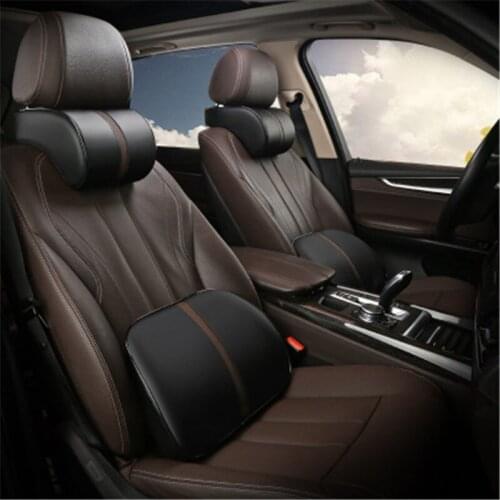 PU Leather Auto Car Neck Pillow Memory Foam Pillows Neck Rest Seat Headrest Cushion Pad 6 Colors Neck Pillow