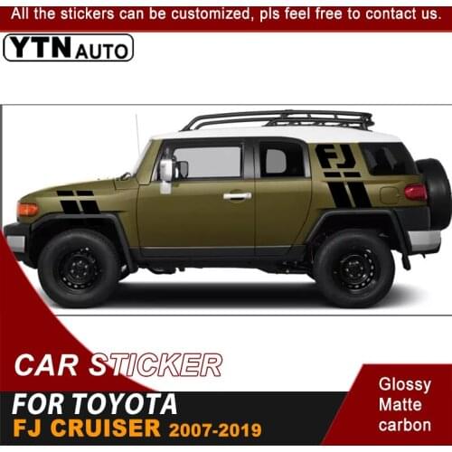 Car Stickers For Toyota FJ Cruiser 2007-2019 Fashion Car Decoration 4 Pieces Side Door Body Stripe Graphic Vinyl Cool Car Decals