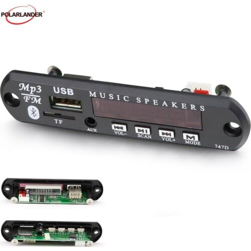 Car Kit FM Radio 12V USB 3.5 Mm AUX TF WMA Audio Receiver MP3 Player Decoder MP3 Player Board Bluetooth