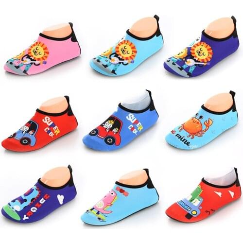 Children Swimming Beach Shoes Unicorn Rainbow Kids Shoes For Boys Barefoot Socks Baby Home Floor Shoes Summer Girls Slippers