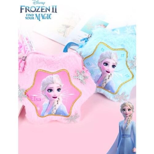Disney Frozen Elsa Plush Backpack For Children Cartoon Mini Backpack Kids Crossbody Cosmetic Bag Handbag For Girls Birthday Gift