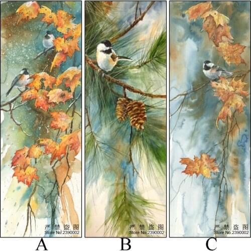 Oil painting 5D Animal diamond embroidery Mosaics cross stitch crystal square sets diy diamond painting Autumn birds Pine Cone