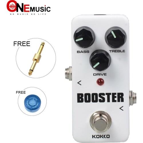 KOKKO FBS2 Mini Booster Pedal 2-Band EQ Guitar Effect Pedal With Gold Straight Connector