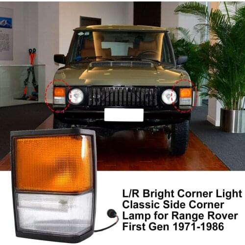L/R Bright Corner Light Classic Side Corner Lamp PRC8950 PRC8949 for Range Rover First Gen 1971-1986