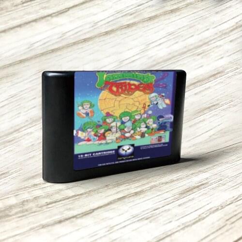 Lemmings 2 - The Tribes - EUR Label Flashkit MD Electroless Gold PCB Card for Sega Genesis Megadrive Video Game Console