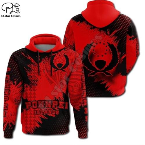 NewFashion Island Country Flag Pohnpei Polynesian Culture Retro Tattoo Tracksuit Men/Women Pullover Harajuku 3DPrint Hoodies A39