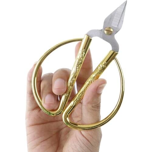 Dragon and Phoenix Pattern Scissors Gold Classic Craft Fabric Sewing Tailor Chinese style Scissor Cross Stitch Craft DIY Tools