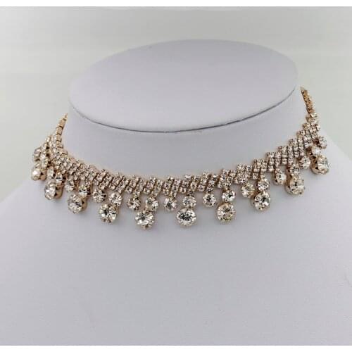 2020 bride Hot Boho Collar Choker Drop Crystal Beads Necklace &pendant Charm Statement Beads Neck Jewelry Special offer