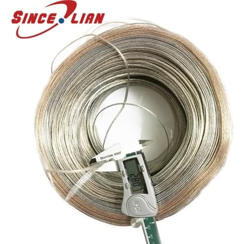 50m/100m Lighting Lamps Transparent Electrical Wire Pendant Light Power Cord 2*1.3/2*1.4mm Power Cord Audio Cable