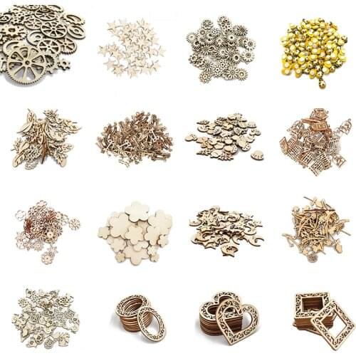 DIY Natural Wooden Chips Unfinished Wood Hanging Ornaments Pendant Cutouts for DIY Art Kids Gfits Snowman Xmas Decorations