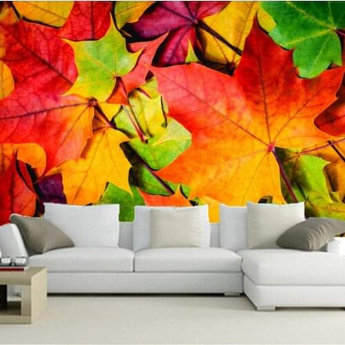 The latest 3D murals,autumn Closeup Foliage wallpapers papel de parede. Living room sofa TV background wall,bedroom wall paper