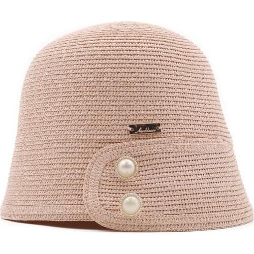 Simple Handmade Women Summer Sun Hat Small Eaves Beach Japanese Hepburn Style Holiday Fold Fisherman Cap Temperament