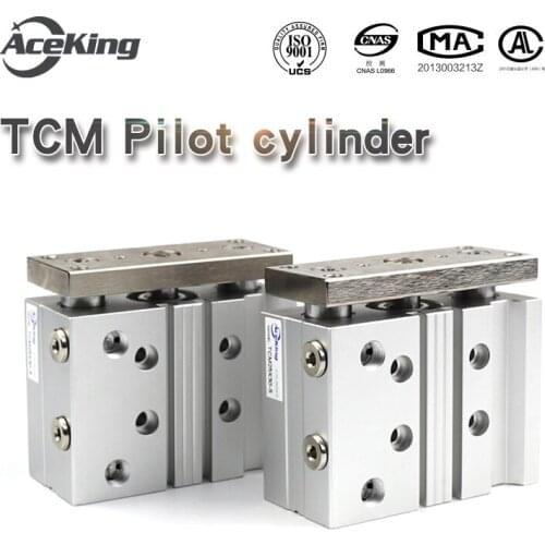 AceKing three axial thin belt guide rod cylinder TCM12/16/25/32/40/20-10S*20S×30Sx40SX50SX60SX70SX75SX100SX150-S TCM25X20-S