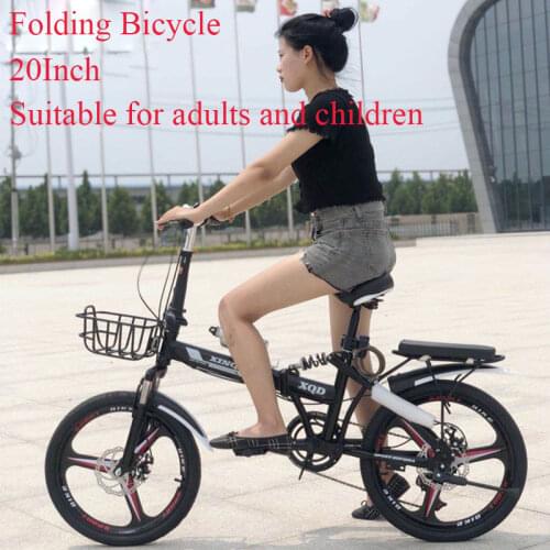 20 inch Folding Bike For Adult Student Variable Speed Double Damper Disc Brake Mountain Bicycle Portable Cycling