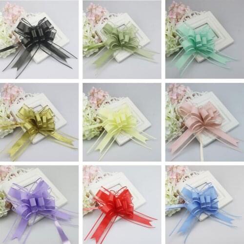 10pcs Christmas Gift Package Pull Bow Gift Ribbons Flower Wrappers For Wedding Events Birthday Decoration New Year Decoration