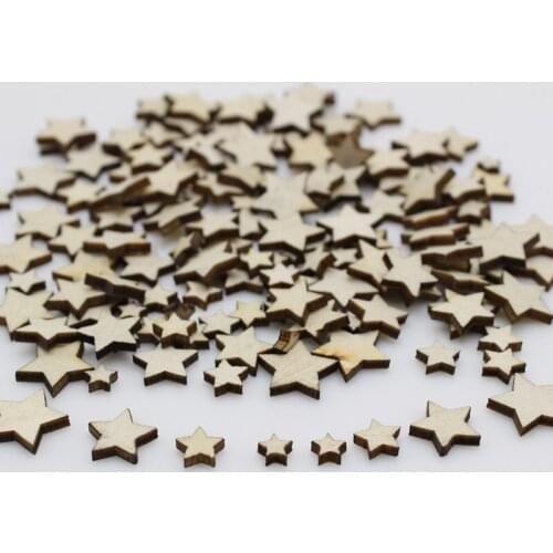 100/200PCS DIY Natural Wooden Chip Cutouts Craft Hanging Ornaments Pendant Kids Gifts Snowman Xmas Ornaments Decorations