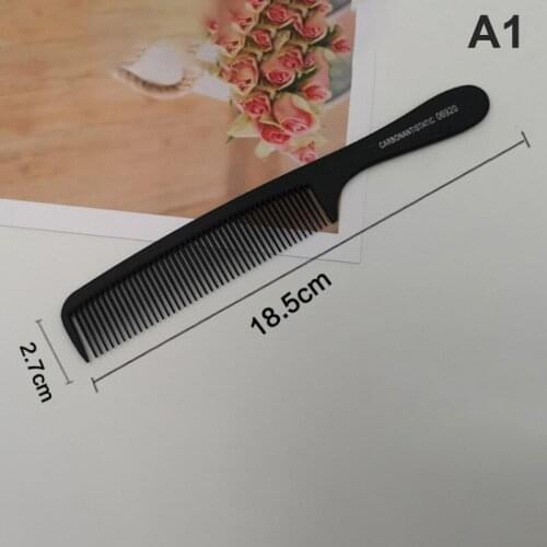 2pcs Black Hair Salon Comb Hairdressing Carbon Comb Antistatic And Heat Resistan