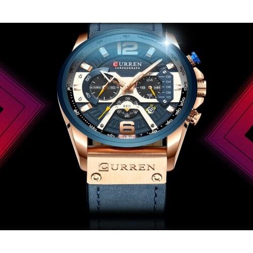 2020 Top Brand CURREN Luxury New Fashion Mens Watches with Stainless Steel Sports Chronograph Quartz Watch Men Relogio Masculino