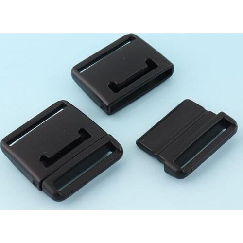 30pcs Plastic Dog Collar Belt buckles Adjuster Buckle Strap Buckles Bag Hardware Adjuster Slider Buckles Black Release Buckles
