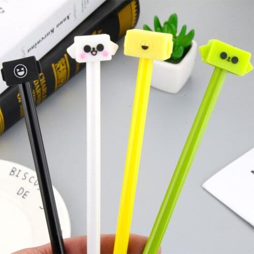36 pcs/lot Creative Animal Gel Pen Cute 0.5mm black Ink Signature Pens Promotional Gift Office School Supplies