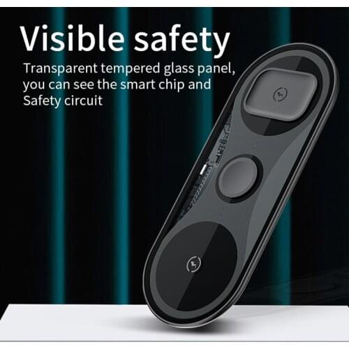 15W wireless charger Three in one fast charging charger Fast Wireless Charging Pad Wireless Charging Base For Smart watch Phones