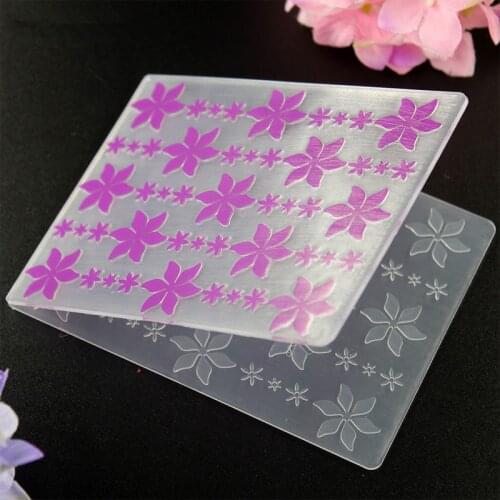 YLEF024 Flower Plastic Embossing Folder For Scrapbook Stencils DIY Album Cards Making Decoration Template Mold 10.5*14.5cm