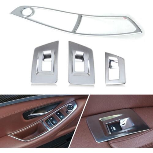 For BMW 5 Series F10 520 525 2011-2017 Chrome Window Switch Button Panel Trim