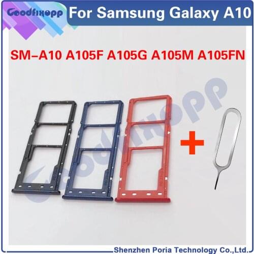 For Samsung Galaxy A10 SM-A105F A105G A105M A105FN SIM Card Tray Slot Holder Adapter Socket Sim Tray Holder