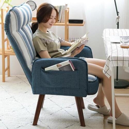 Home computer chair office desk stool single folding lazy chair sofa swivel chair bedroom comfortable backrest chair