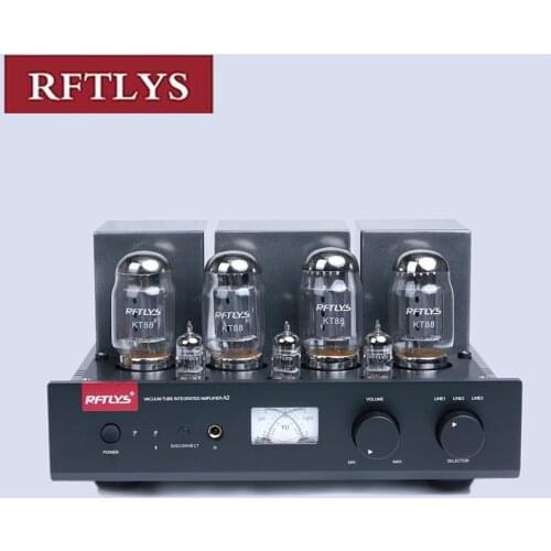 RFTLYS A2 KT88 Push Pull Tube Amplifier HIFI Integrated 12AU7 Lamp AMP With Bluetooth
