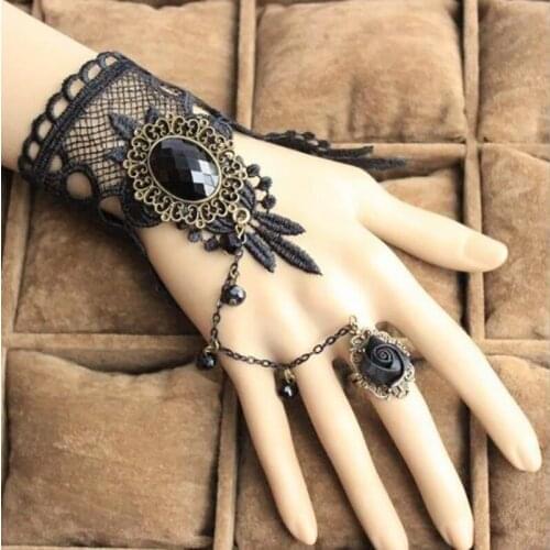 INFERY Black Bracelets