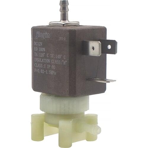 Jiayin JYZ-3F4 -P Normally Closed N/C 2/3 Way DC 12V G1/8' Cannula Coffee Makers Steam Air Water 2 Position 3 Way Solenoid Valve