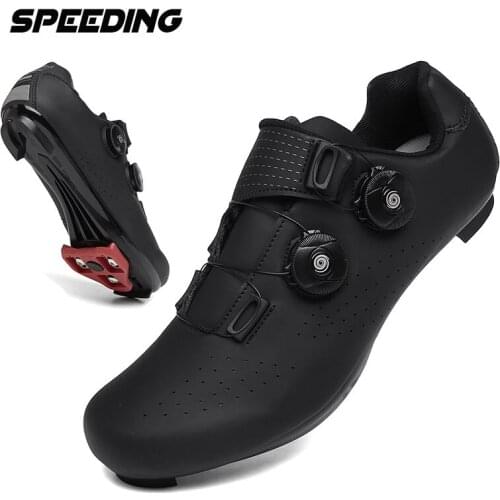 Cycling Flat MTB Shoes Road Speed Cleat Footwear Men Mountain Bike Self-Locking Sneakers Bicycle Professional Racing Sports