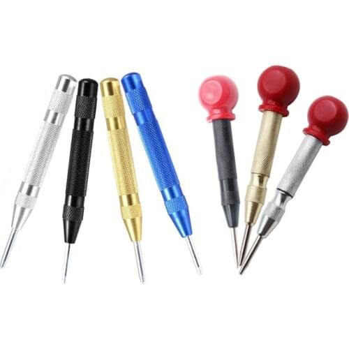 Locator Automatic Center Punch Spring Loaded Marking Starting Holes Tool Wood Press Dent Marker Woodwork Tool Hole Drill Bits