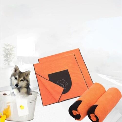 Microfiber Pet Dog Absorbent Bath Towel Pet Dog Strong Drying Towel Cleaning Supplies Bathrobe D2221