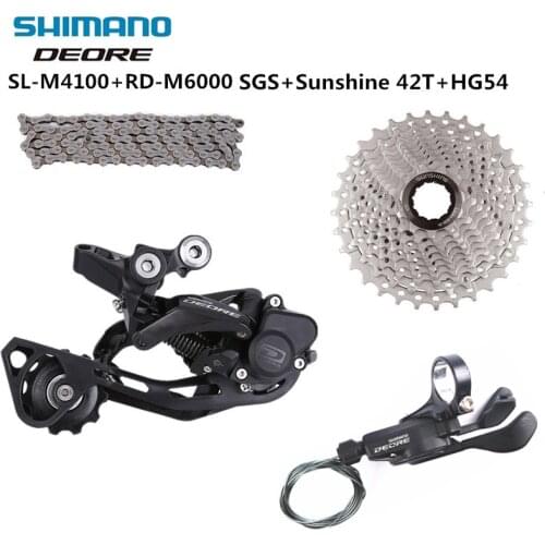 Shimano DEORE M6000 M4100 M4120 10s Groupset Rear Derailleur Shifter 11-46T 11-42T Cassette Hg54 New M4100 M4120 For MTB Bike