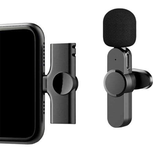 2021 New Wireless Lavalier Microphone Lapel Clip Mic For Android Smartphones Tablets Type-C Laptops Real-time Full-band Audio