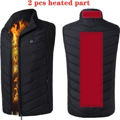 New Heated Vest Jacket Fashion Men Women Coat Clothes Intelligent Electric Heating Thermal Warm Clothes Winter Heated Hunt