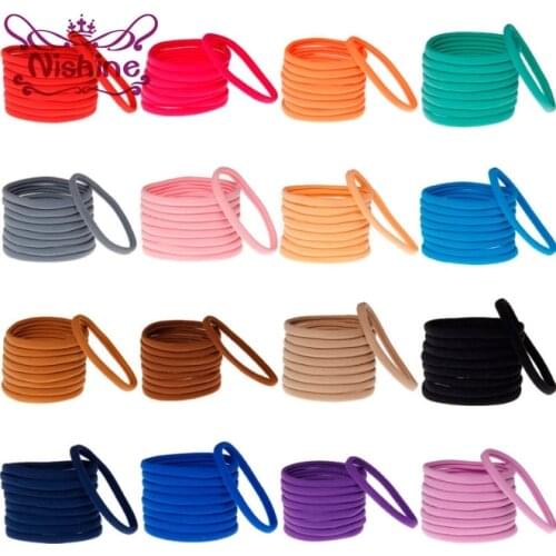 Nishine 50pcs/lot Elastic Nylon Headband for Baby Girl Hair Accessories DIY Head Band Kid Children Fashion Headwear