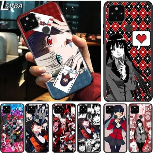 Kakegurui Yumeko Anime Shockproof Cover for Google Pixel 5 4 5A 4A XL 5G Black Phone Case Shell Soft Fundas Coque Capa
