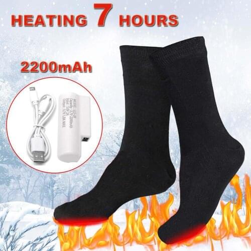 3.7V 3 Adjustable Electric Heated Socks Rechargeable Battery Warmer Socks For Women Men Winter Outdoor Skiing Cycling Heated