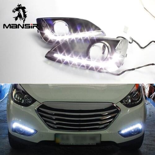 LED Daytime Running Light Daylights Car DRL For Hyundai IX35 2010 2011 2012 2013 Brightness Headlights Auto Turn Signal Bulb