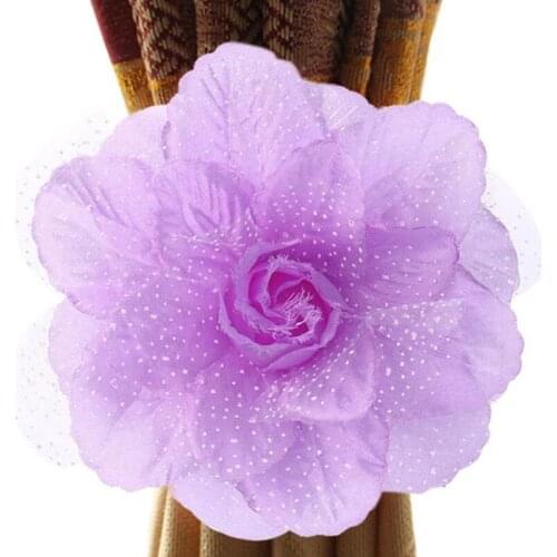 Flowers Curtain Clip Home Decor Clip Curtain Tieback Living Room Bedroom Curtain Clip-on Tie Backs Holdback Tieback Holder Panel