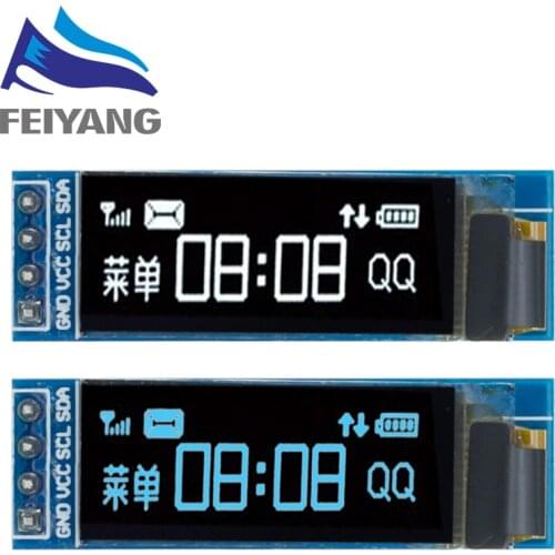 0.91 Inch OLED Module 0.91" White/Blue 128X32 OLED LCD LED Display Module IIC Communicate for Ardunio